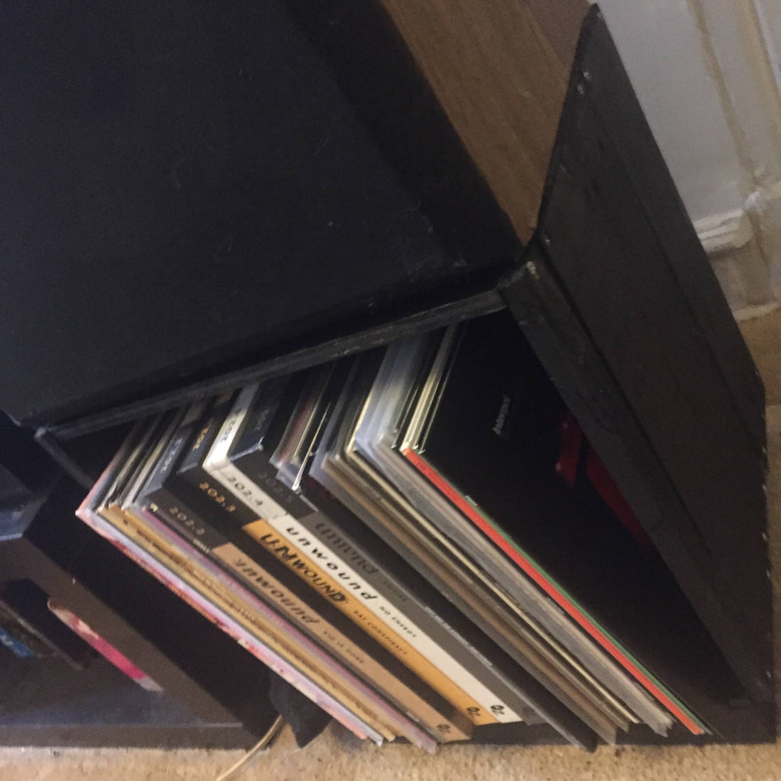 record player and record collection