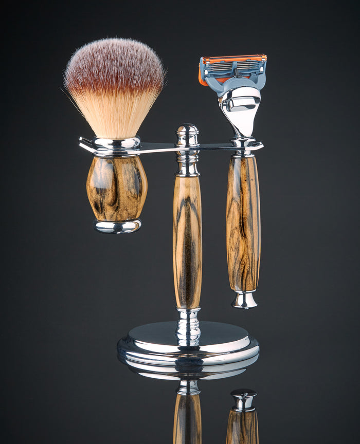 Shaving set with matching brush for Gillette Fusion
