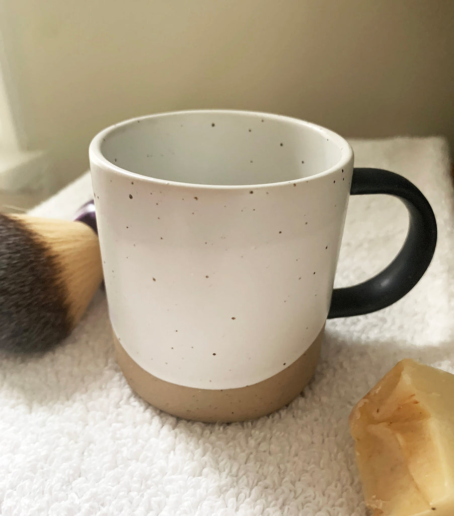 White Stoneware Shaving mug