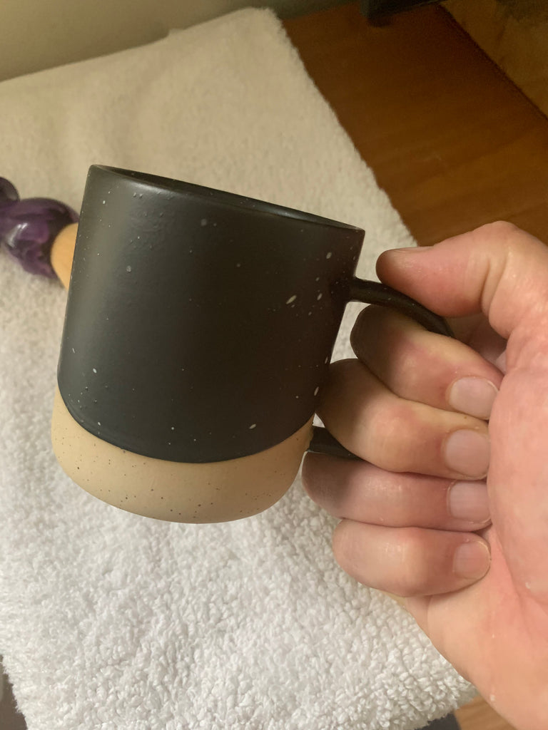 Black Stoneware Shaving mug