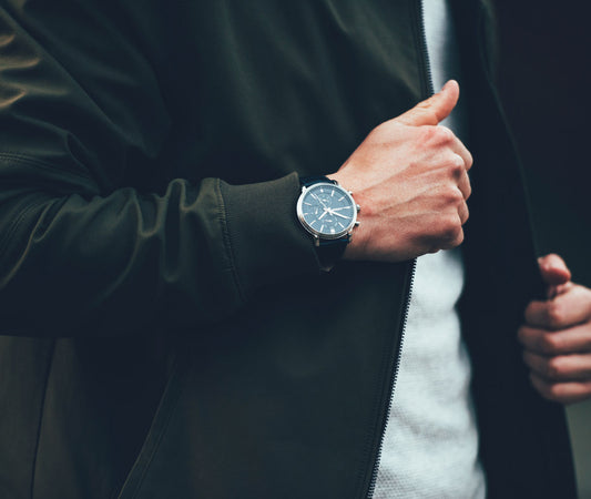 man wearing luxury watch for imperium shaving