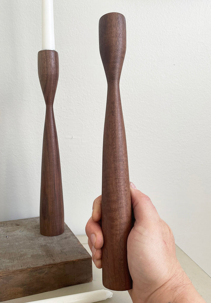 Walnut Candle Holders