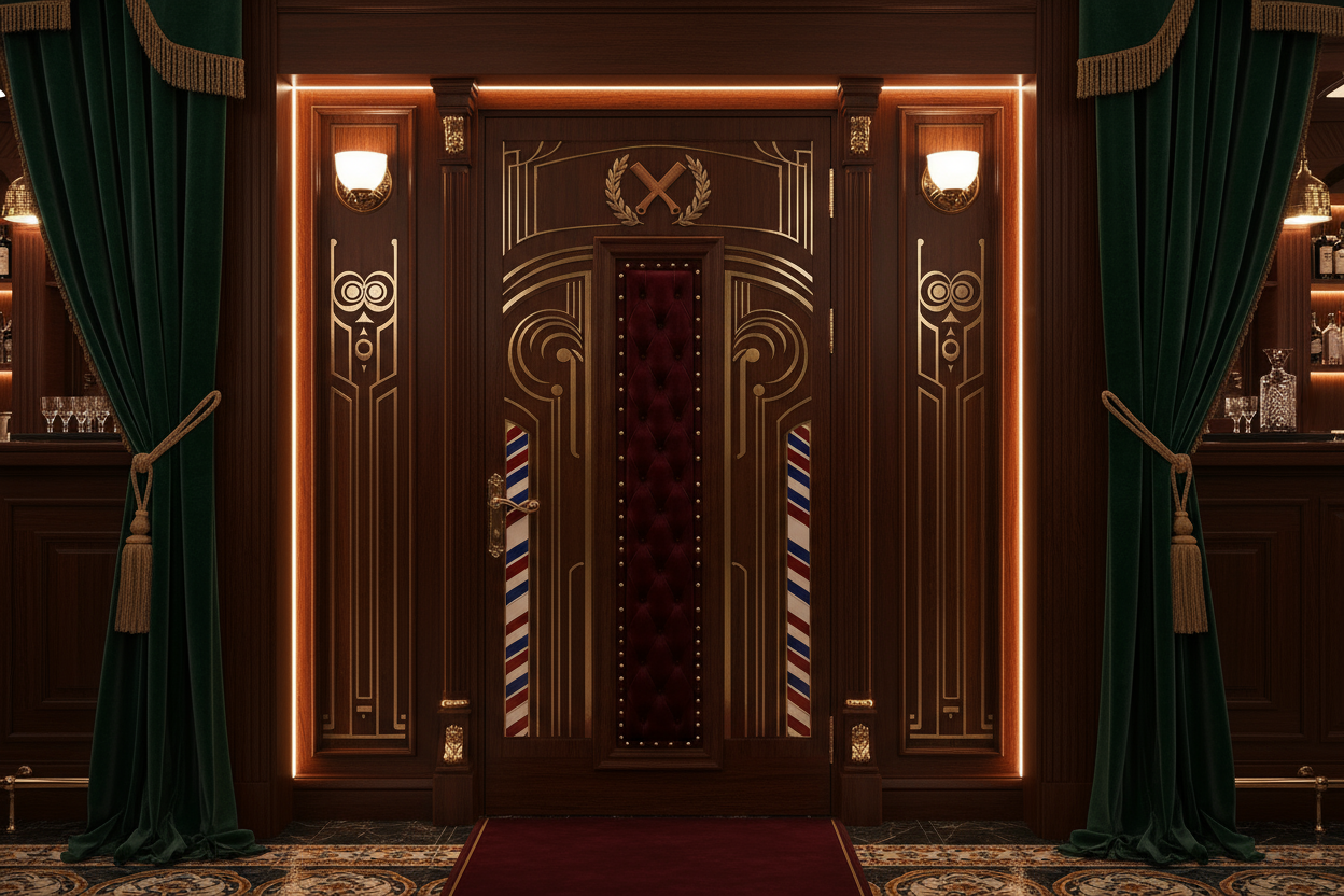 secret door fancy and rich with barbershop vibes