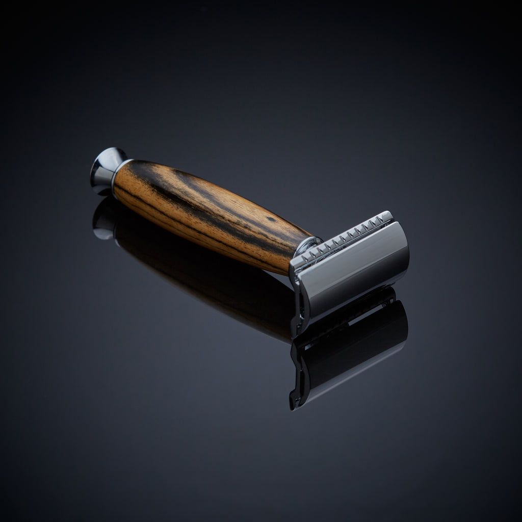 custom razor double edge safety razor in ebony wood