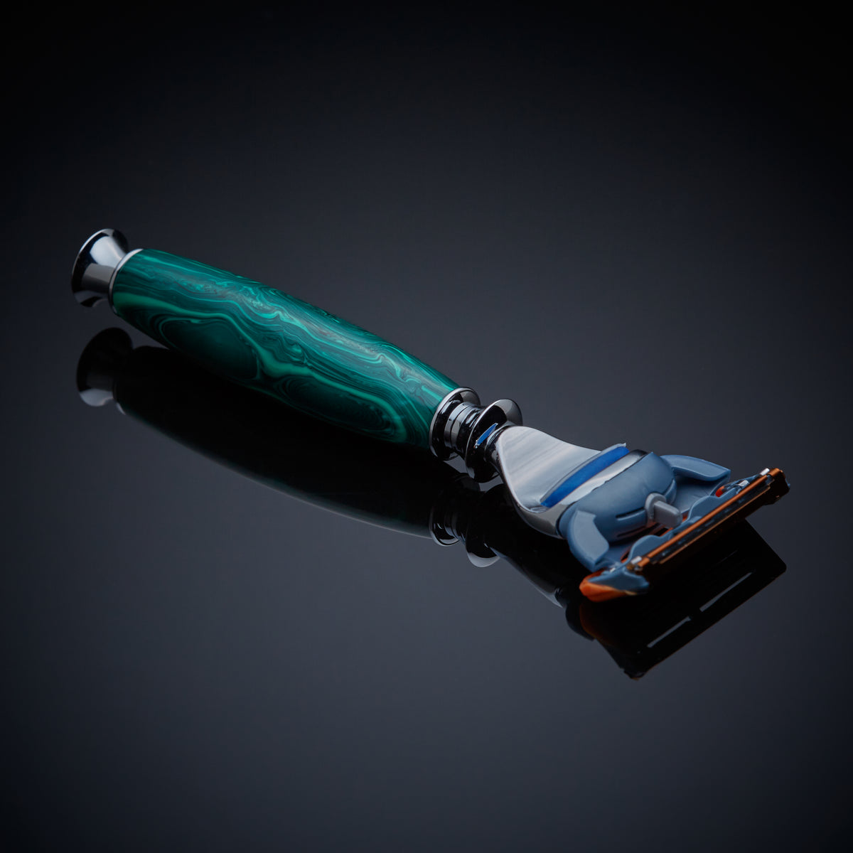 Masuline Razor The Serpentine Razor (Malachite ) – Imperium Razors