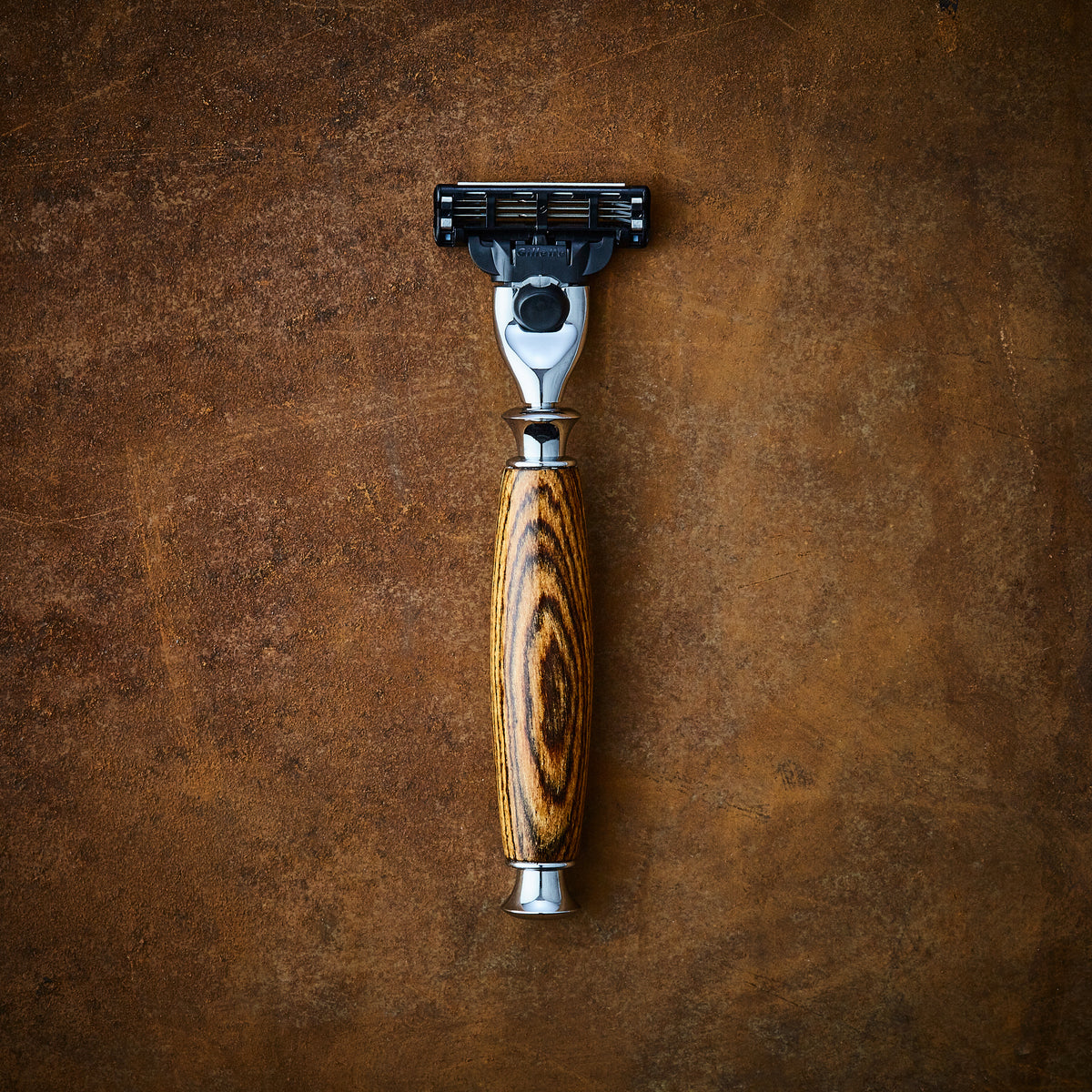 Tigerwood razor for Gillette Mach3 and Venus blades