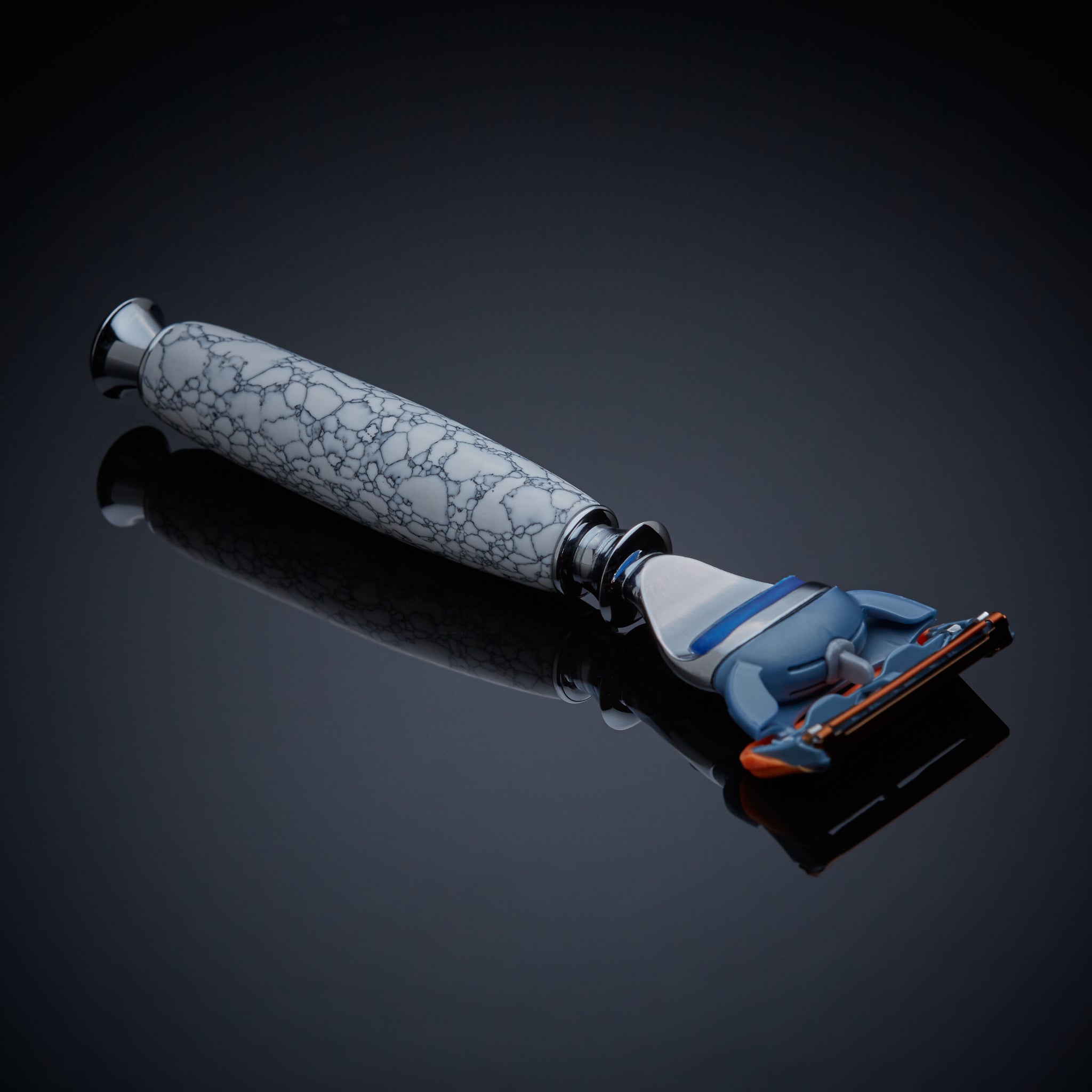 Glass Marble Razor The White Marble Razor – Imperium Razors