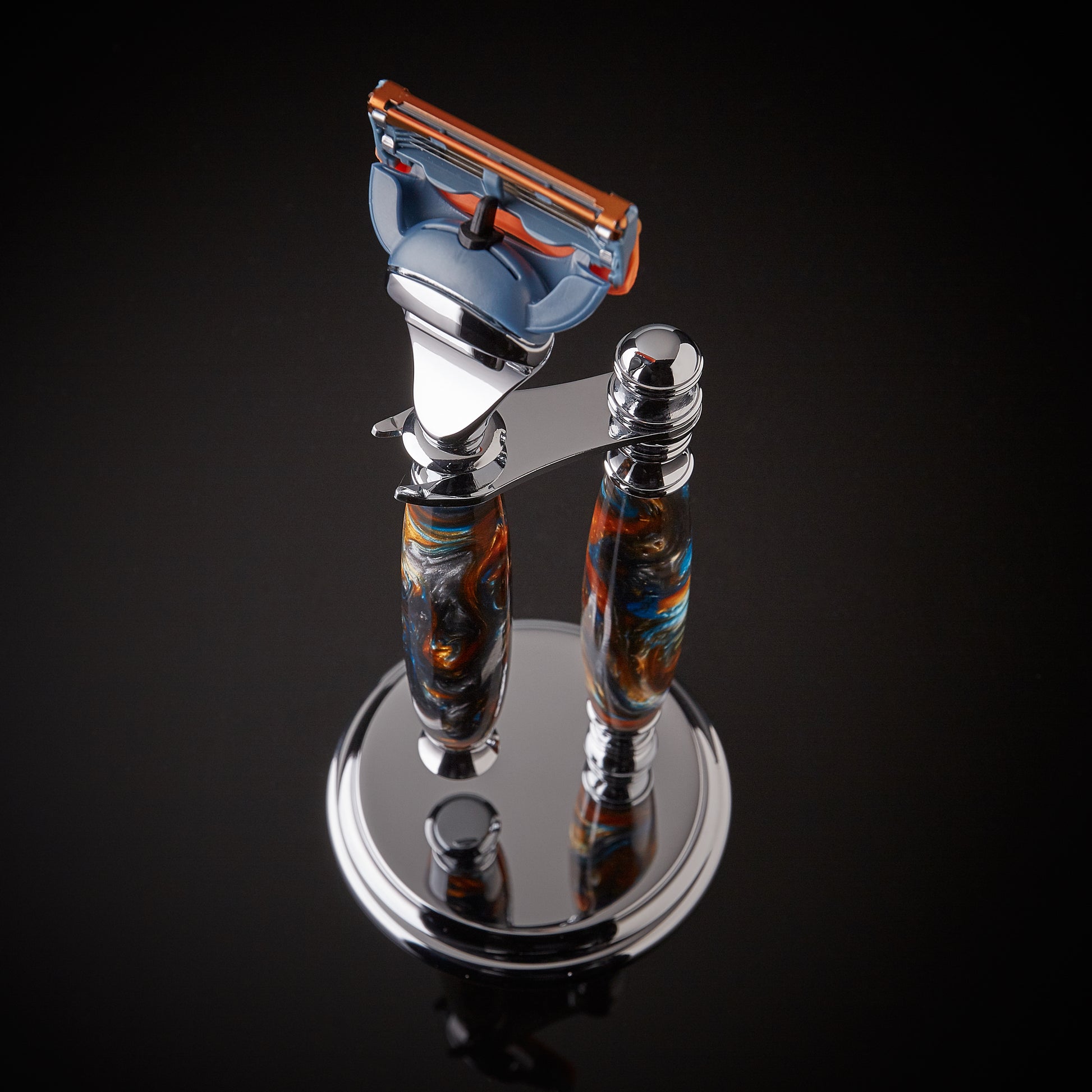 Shaving set razor and stand for Gillette Fusion