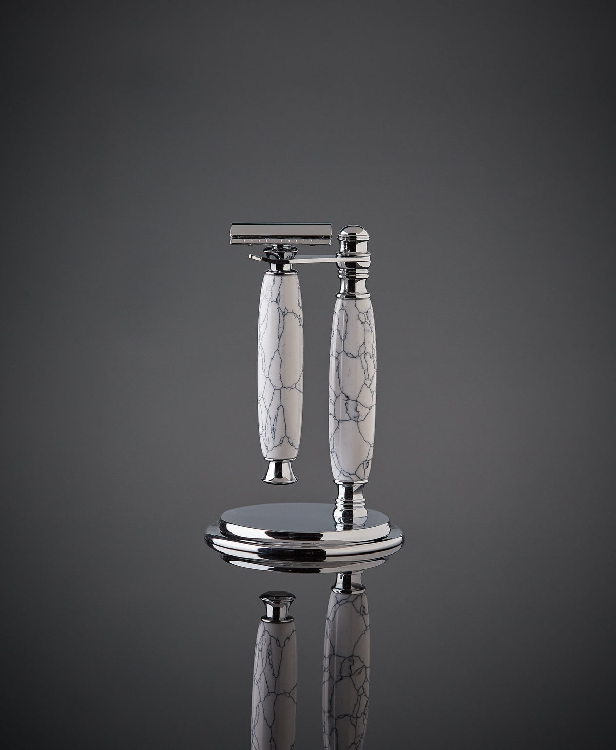 Glass Marble Razor The White Marble Shave Set – Imperium Razors