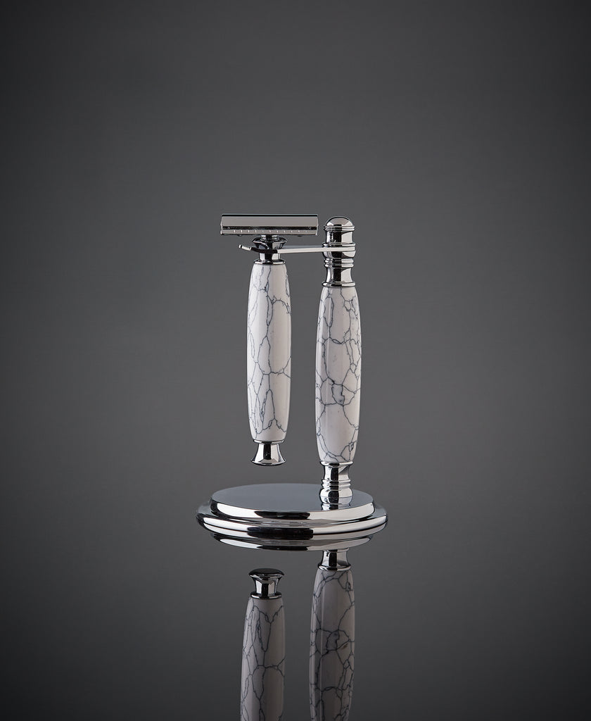 The White Marble Shave Set