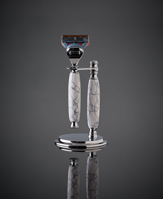 The White Marble Shave Set